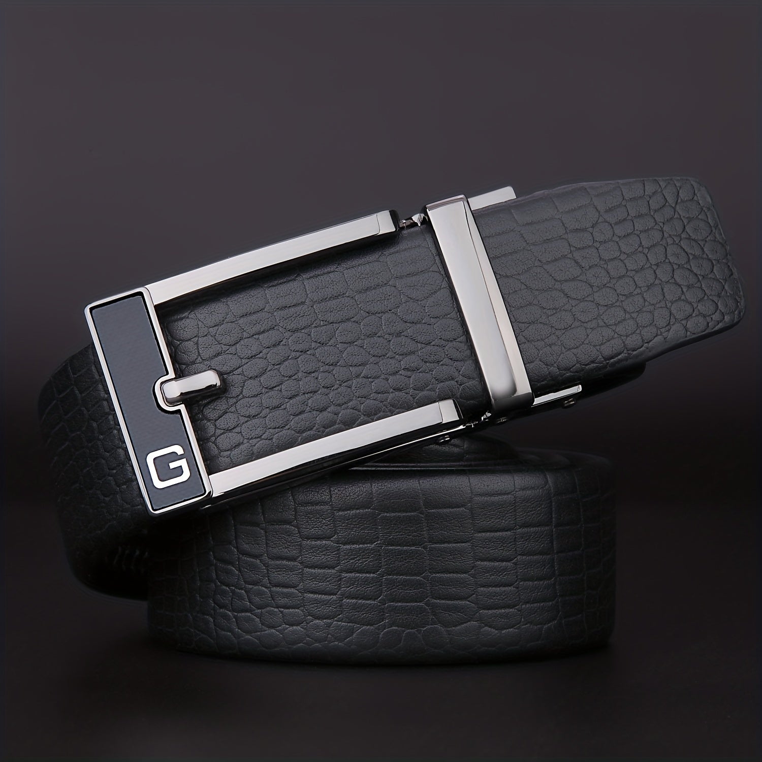Men's Automatic Buckle Leather Belt Casual Pants Belt