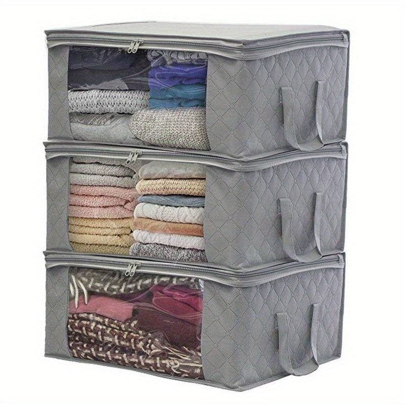 Non Woven Wardrobe Storage Bag Quilt Clothing Sorting Box Foldable