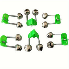 10pcs Fishing Bell Clips For Rods Dual Alert Bells Fishing Bite Alarm