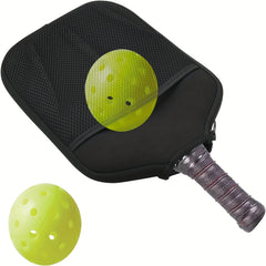 2pcs Pickleball Bag Cover Mesh Pocket Rubber Material Paddle Cover