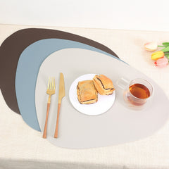 8pcs Irregular Faux Placemat PVC Waterproof Anti Scald Table Pad