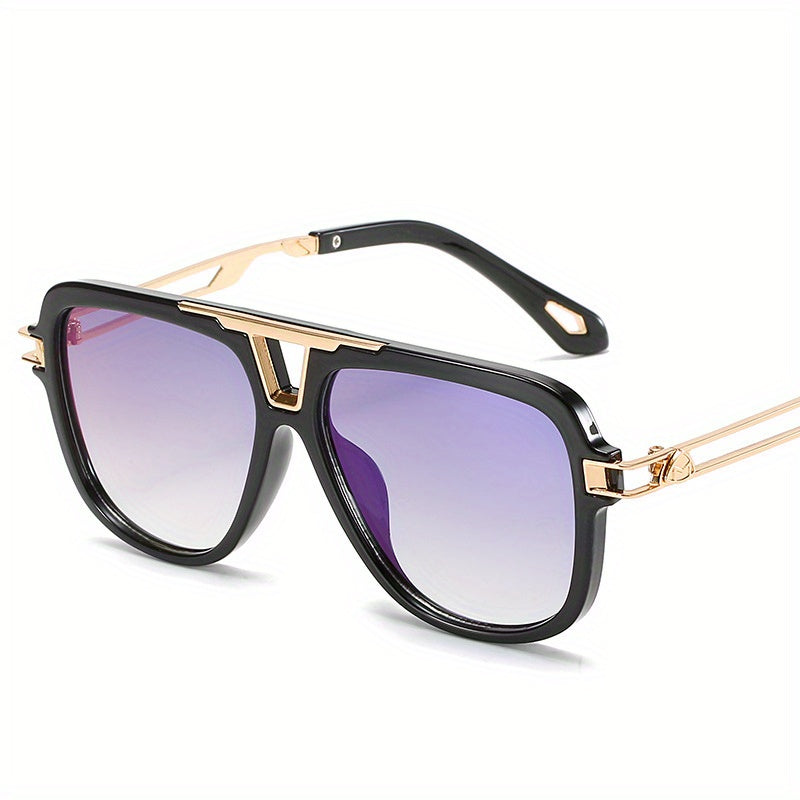 Men's Polarized Aviator Sunglasses UV400 Retro Oversized Square