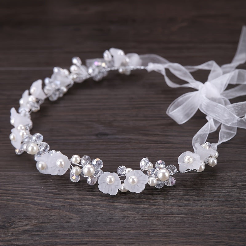 Crystal Flower Girl Wedding Headband Hair Accessories