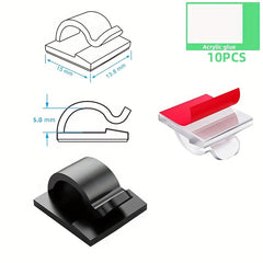 Silicone Cable Clip Management Sleeve Wire Organizer