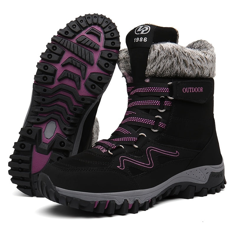 Plush Snow Boots Warm Hiking Shoes Women's Footwear