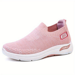 Women's Breathable Knit Slip On Sneakers Lightweight Outdoor Shoes