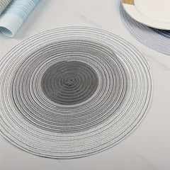 4pcs Gradient Round Table Placemats Nordic Style Table Decoration Mat