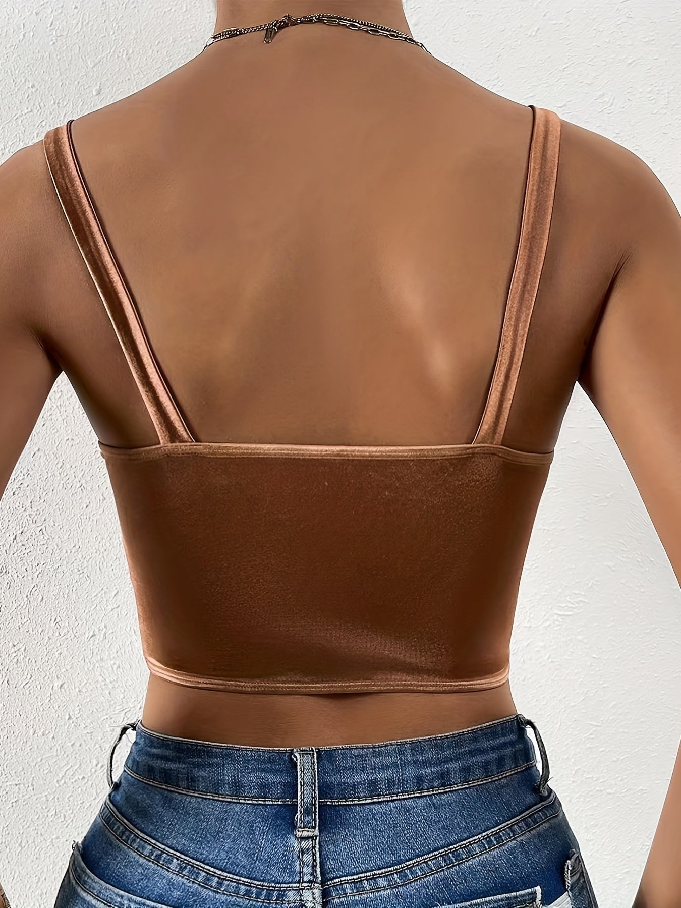 Lace Trim Spaghetti Strap Top Sexy Cami Summer Women's Clothing