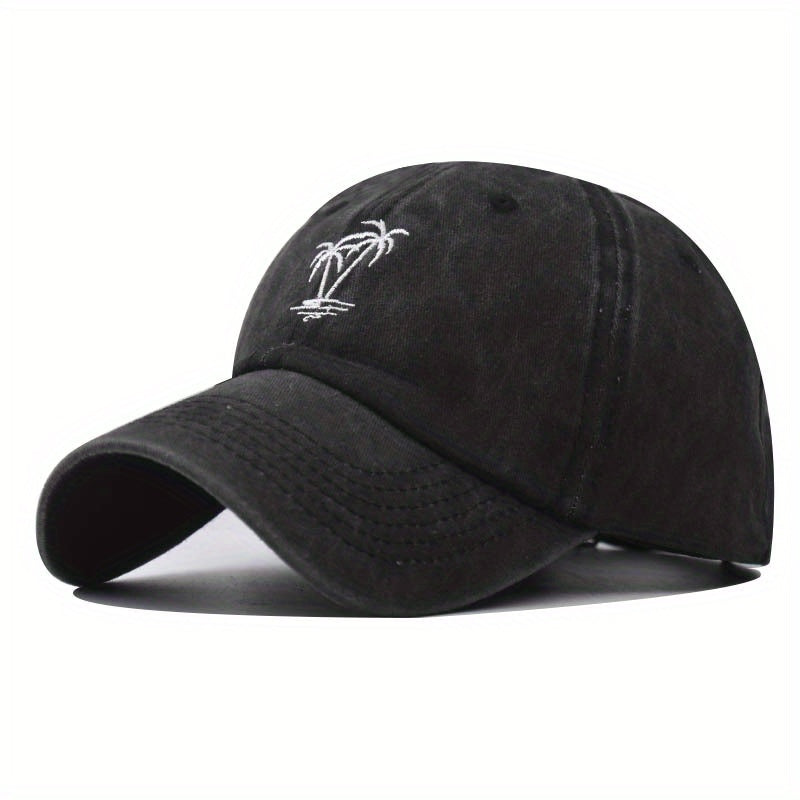 Embroidered Coconut Washed Woven Baseball Cap