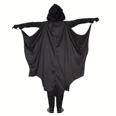 Kids Bat Cosplay Jumpsuit & Witch Cloak