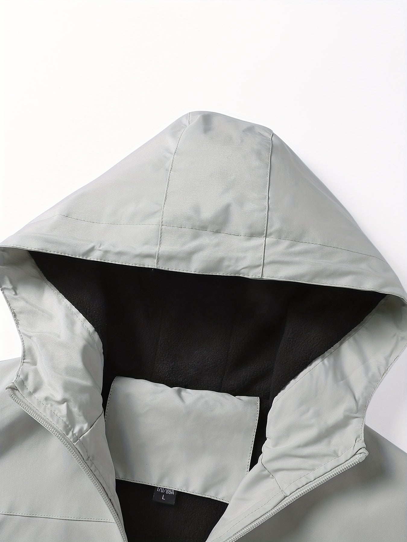 Boys Windbreaker Fleece-Lined Jacket Hooded Zip-Up Waterproof Kids Clothing