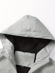 Boys Windbreaker Fleece-Lined Jacket Hooded Zip-Up Waterproof Kids Clothing