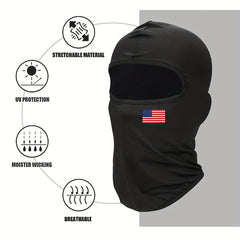 American Flag Print Mask Hood Balaclava Hat Windproof Sun Hat