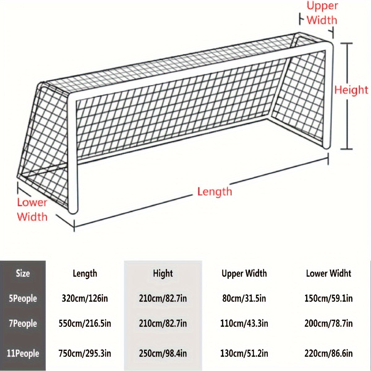 2pcs Portable Soccer Net Replacement - Lightweight Foldable Training