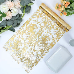 Golden Mesh Roll Wedding Decoration