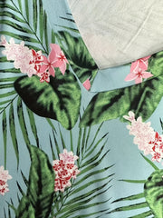 Boho Tank Top Women's Plus Tropical Print V Neck Slight Stretch