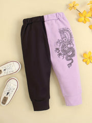 Baby Girls Dragon Print Pants Kids Casual Trousers