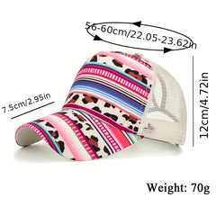 Floral Cloth Hole Baseball Cap Sun Hat for Women and Men