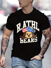 Men's Hip Hop Animal Pattern T-shirt Active Breathable Tee
