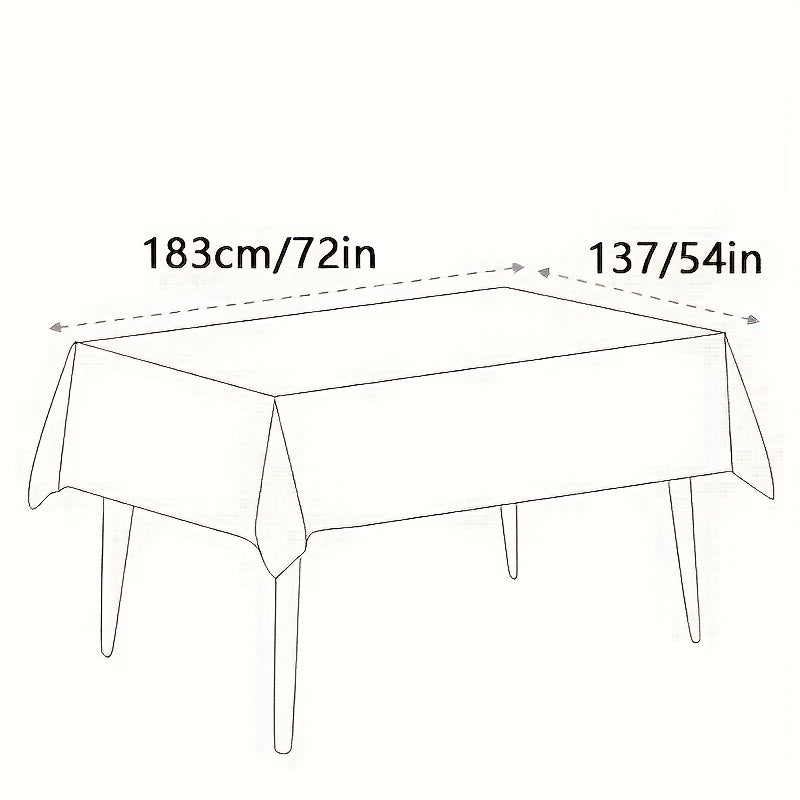 Golden Foil Rectangle Tablecloth Disposable Aluminum Foil Waterproof Table Cloth