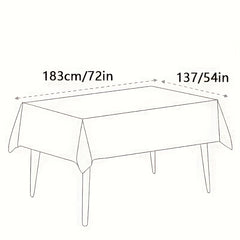 Golden Foil Rectangle Tablecloth Disposable Aluminum Foil Waterproof Table Cloth