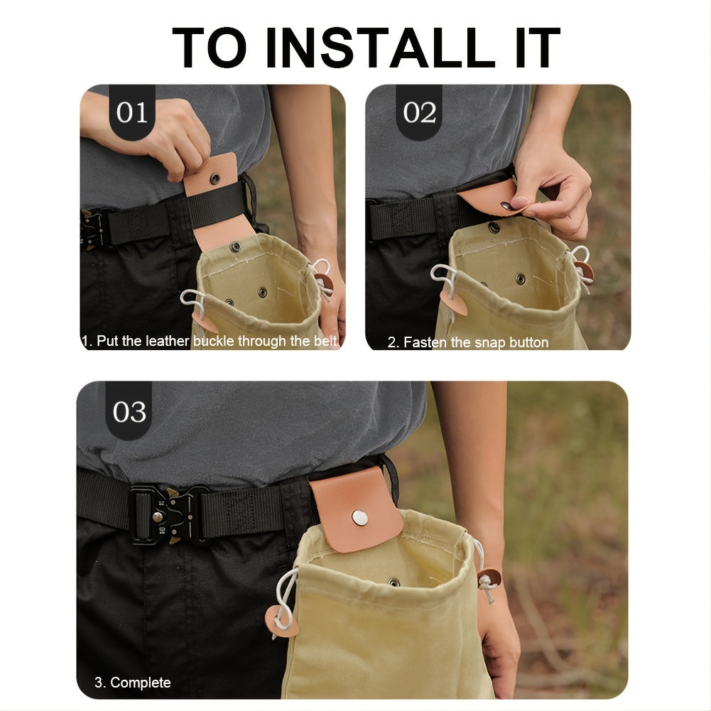 Collapsible Fruit Picking Bag PU Leather For Outdoor Activities