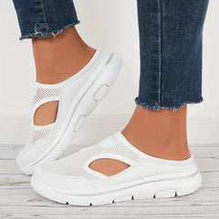 Women's Lightweight Mesh Half Slippers Comfortable Outdoor Slip-ons