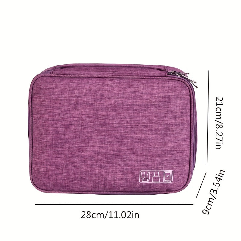 3 Layer Electronic Organizer Travel Cable Bag Waterproof Storage All in One