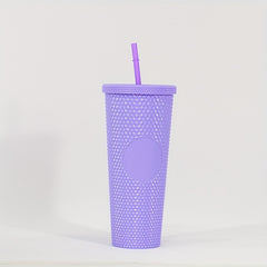 710ml Plastic Straw Water Cup Leakproof Bottle for Outdoor Camping