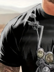 Men's Gothic Graphic T shirt Active 3D Print Short Sleeve Novel Tee