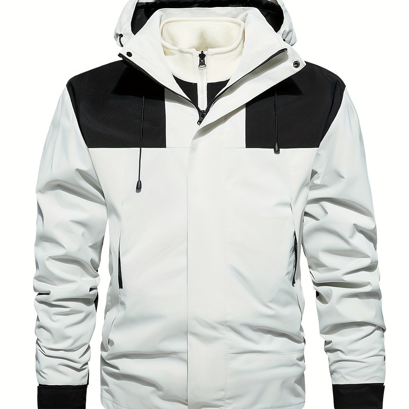 Men's 3-In-1 Hooded Windbreaker Jacket