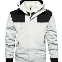 Men's 3-In-1 Hooded Windbreaker Jacket
