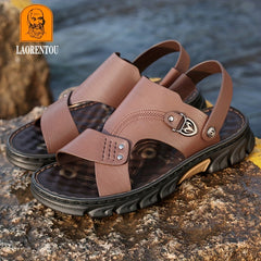 Men's Non Slip Sandals Quick Dry Closed Toe Rubber Sole Beach Shoes
