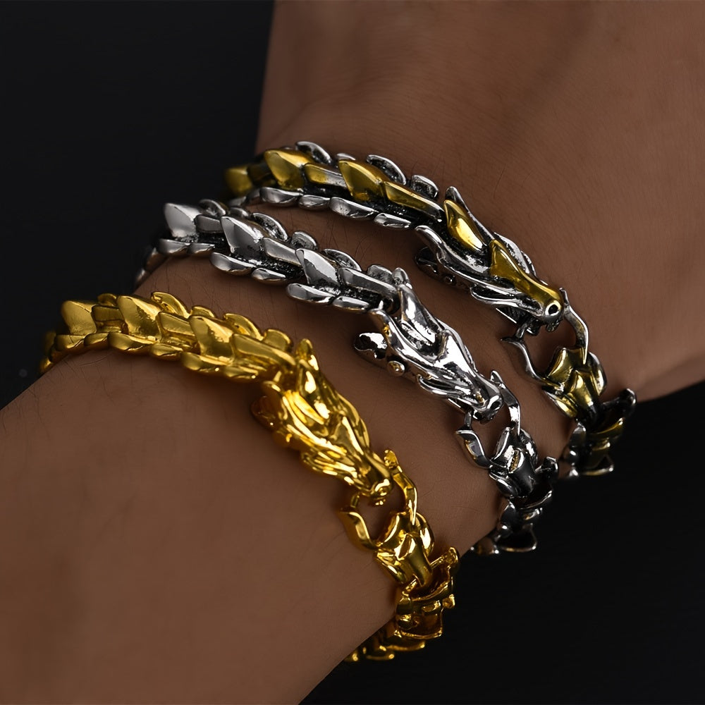 Vintage Mens Dragon Bracelet Hip Hop Punk Bracelet