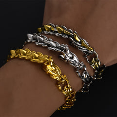 Vintage Mens Dragon Bracelet Hip Hop Punk Bracelet
