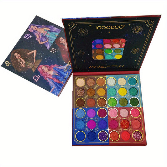 Brown Tone Women's Daily Makeup Palette Pearly Shimmer Matte Glitter Finish