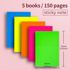 150Pcs Morandi Round Transparent Sticky Notes Waterproof Bookmarks Stickers