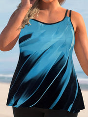 Striped Split Strap Tank Top