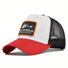 Fishbone Patch Mesh Trucker Hat Adjustable Dad Cap