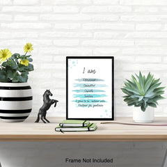 4pcs Green Pink Affirmations Inspirational Art Posters 20 32x25