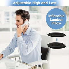 Size Up Waist Belt Airbag Inflatable Lumbar Support Pillow