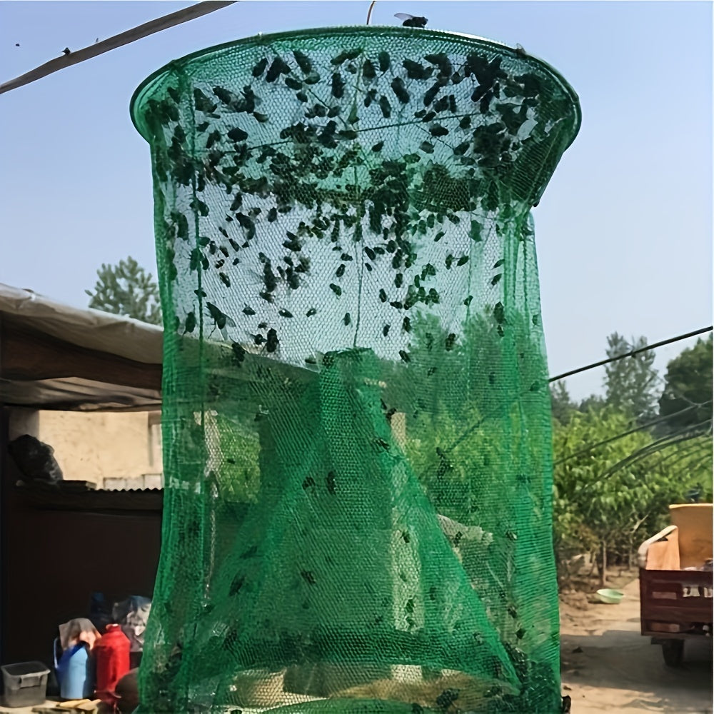 Reusable Ranch Fly Trap with Bait Tray - Hanging Horse Fly Catcher