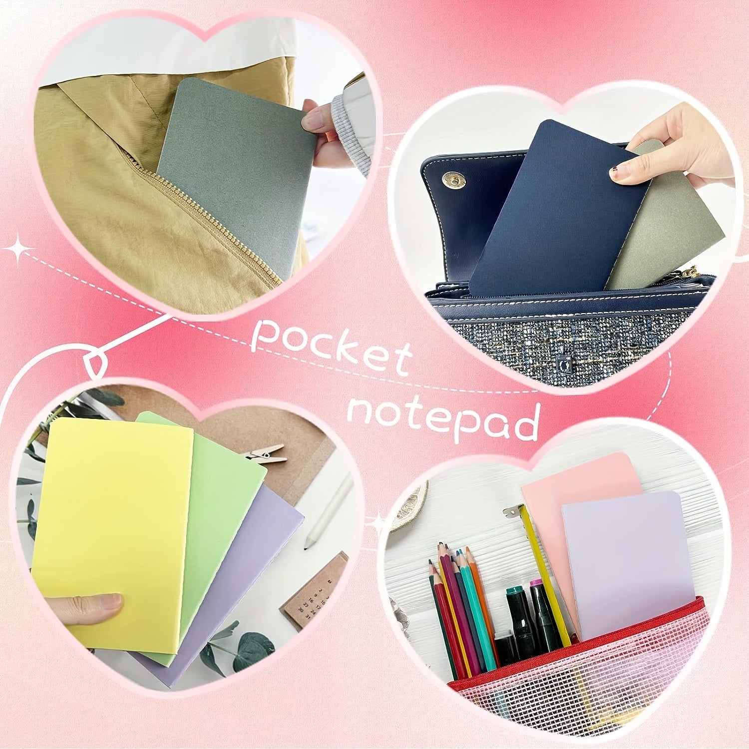 12 Pack Mini Notebooks 8.89x13 Mini Journals - Small Pocket Notebook Set