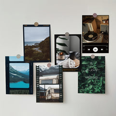 10pcs Creative Postcards Indoor Wall Self Paste Photo Material
