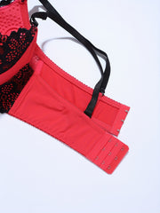 Colorblock Lace Push Up Bra Women's Lingerie