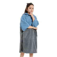 Kids Changing Towel Robe Quick Dry Surf Poncho Microfiber Bath Towels