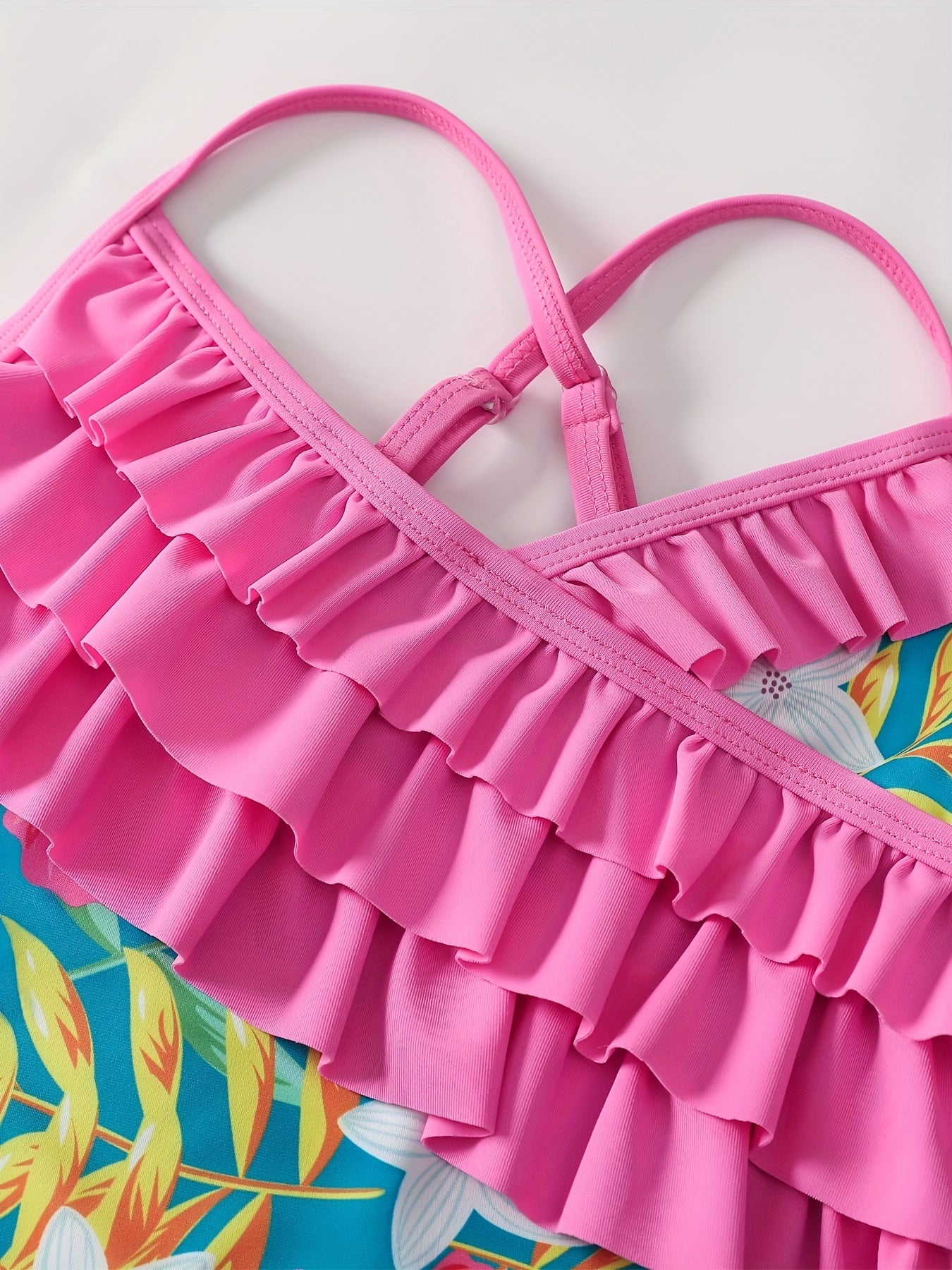 Cute Ruffle One Piece Swimsuit for Girls