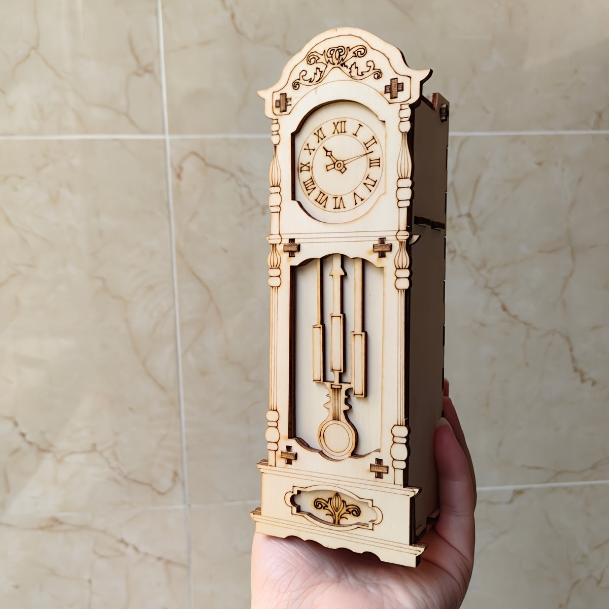Vintage European Style Wooden Puzzle Clock