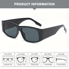 Men's Square Frame PC Glasses Retro Sunglasses With Anti press Box