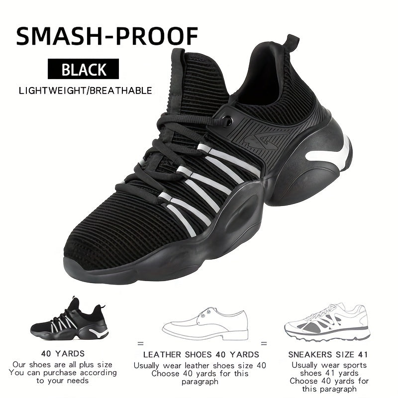 Men's Steel Toe Work Safety Shoes Lightweight Construction Sneakers